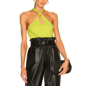 Jonathan Simkhai 'Andrea' Green Rayon Tank Top Size S